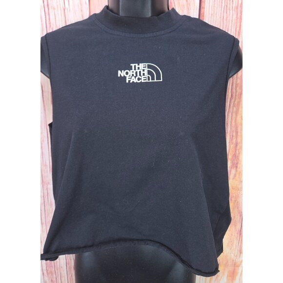 The North Face Womens Sleeveless Cropped Tshirt Large Rainbow Print - Picture 3 of 8